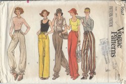 9527 VOG CUTE STRAIGHT PANTS BAGGED OR NOT PATTERN 24'', 30'' WST